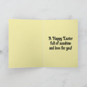 Carte de Pâques Poussin aux Fleurs (Intérieur)