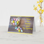 CARTE DE "PÂQUES" & "PRINTEMPS" JOYEUX (Fleur jaune)