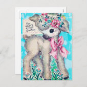 Carte de Pâques rétro pour bébé (Devant / Derrière)