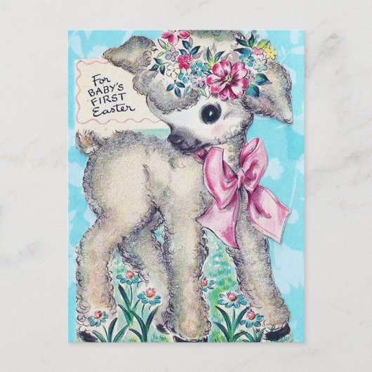 Carte de Pâques rétro pour bébé (Devant)