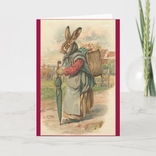 Carte de Pâques sage de lapin (Devant)