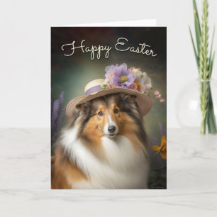 Carte de Pâques Shetland Sheepdog
