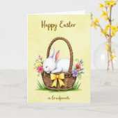 Carte de Pâques Sleeping Bunny (Fleur jaune)
