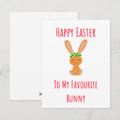 Carte de Pâques sympa et amusante (Devant / Derrière)
