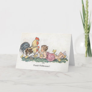 Carte de Pâques tchèque/slovaque vintage