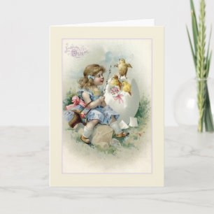 Carte de Pâques vintage allemande Fröhliche Ostern