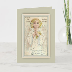 Carte de Pâques vintage avec ange