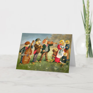 Carte de Pâques Vintage Chick Band