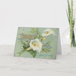 Carte de Pâques vintage Cross Lilly