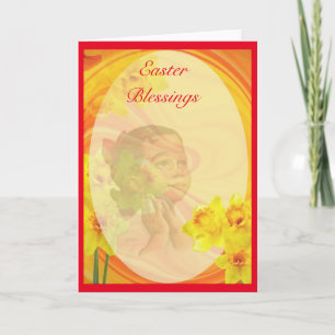 Carte de Pâques vintage d'Afro-américain