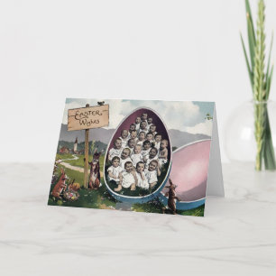 Carte de Pâques vintage victorienne