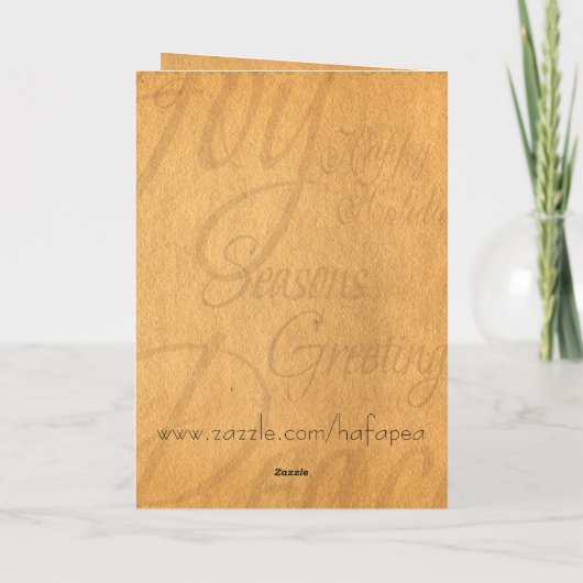 Carte de parchemin de Noël (Dos)