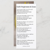 Carte de pardon et de grâce de Dieu (Devant / Derrière)