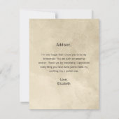 Carte de parfum Merci Bridesmaid Champagne Peony (Dos)