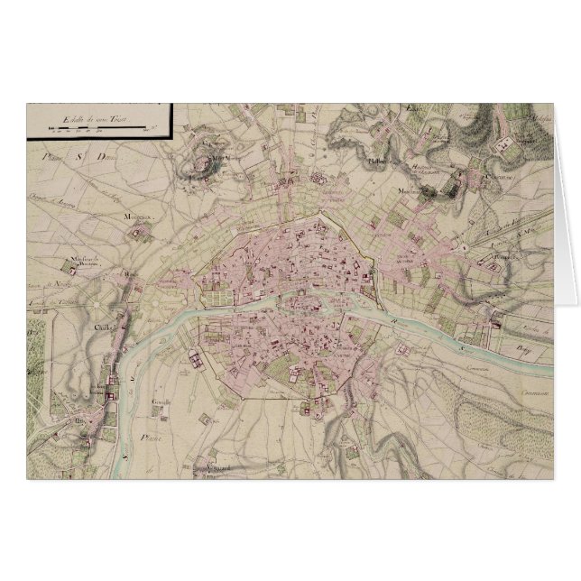 Carte de Paris et de son entourage (Devant horizontal)