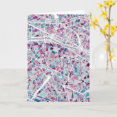 Carte de Paris France (Fleur jaune)