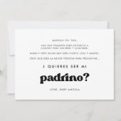 Carte de parrain Stylish Quieres ser mi padrino (Devant)