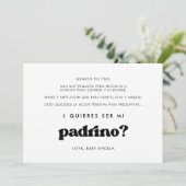 Carte de parrain Stylish Quieres ser mi padrino (Debout devant)