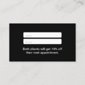 Carte de parrainage | Artiste maquillage Motif des (Dos)