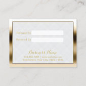 Carte de parrainage | Cadre Or Moderne (Dos)