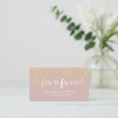 Carte de parrainage | Chic Gold Confetti Dots Dust (Debout devant)