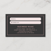 Carte de parrainage moderne gras et simple (Dos)