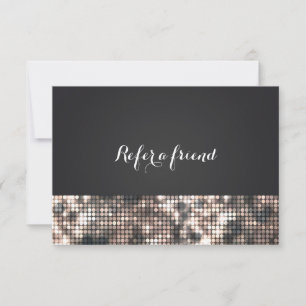 Carte de parrainage Paillettes Paillettes Sequins 