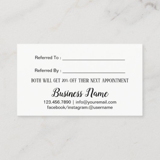 Carte de parrainage | Points Roses Gold Crown & Co (Dos)