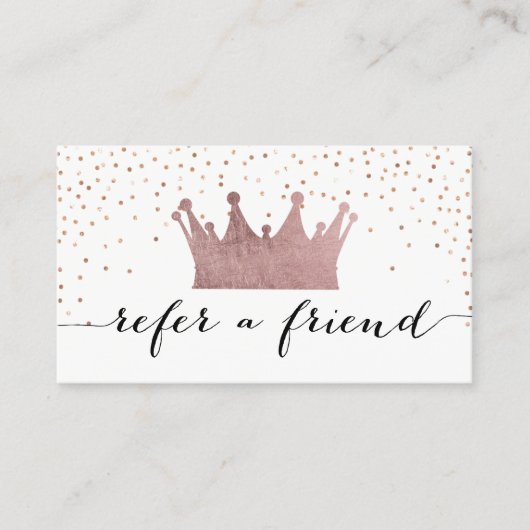 Carte de parrainage | Points Roses Gold Crown & Co (Devant)