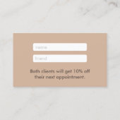 Carte de parrainage | Salon de beauté des cheveux  (Dos)