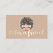 Carte de parrainage | Salon de beauté des cheveux  (Devant)