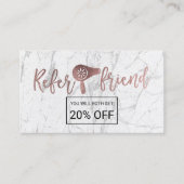 Carte de parrainage |Salon de beauté Rose Gold Mar (Devant)