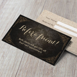 Carte de parrainage Salon de beauté Vintage enca