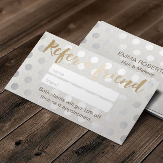 Carte de parrainage | Salon de coiffure moderne au