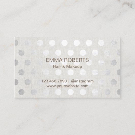 Carte de parrainage | Salon de coiffure moderne au (Dos)