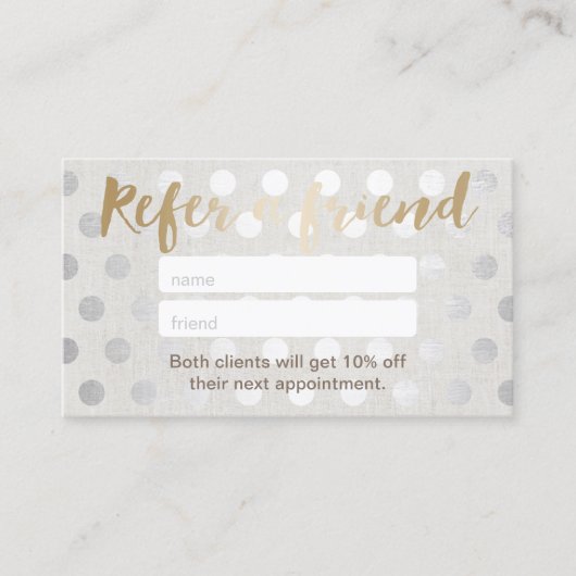 Carte de parrainage | Salon de coiffure moderne au (Devant)