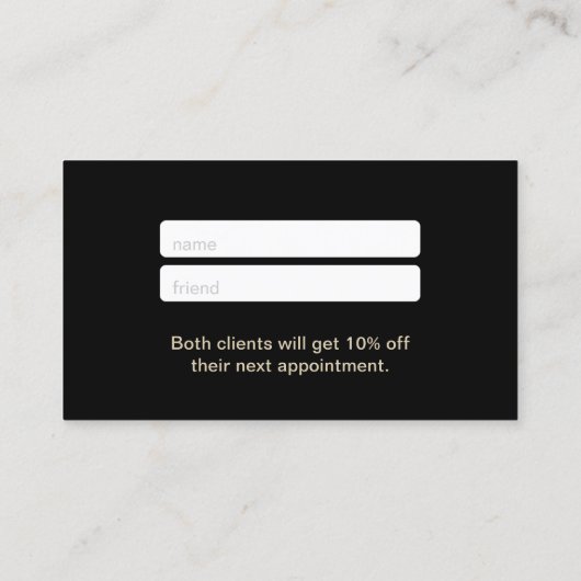 Carte de parrainage | Script or moderne et ananas (Dos)