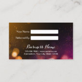 Carte de parrainage | Spa du salon moderne Sparkle (Dos)