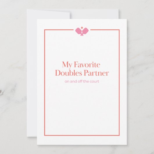 Carte de partenaire de double de pickleball | Oran (Devant)