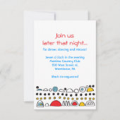 Carte de partie Bat mitzvah POP ART SCRIBBLY (Devant)