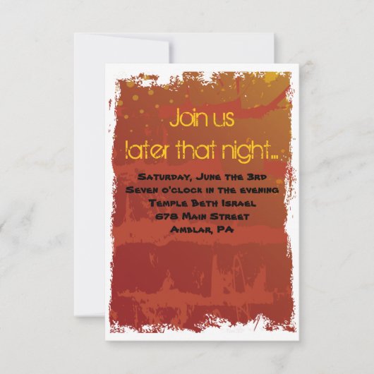 Carte de partie de Basketball Bar Mitzvah (Devant)