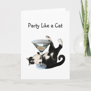 Carte de partie de chat de Martini