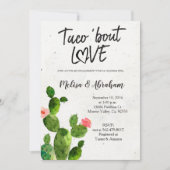 Carte de partie de fiançailles de cactus de Boho (Devant)