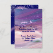 Carte de partie de réception de bat mitzvah (Devant / Derrière)