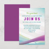 Carte de partie d'invitation de Mitzvah de barre (Devant / Derrière)