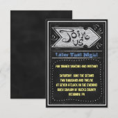 Carte de partie d'invitation de Mitzvah de barre (Devant / Derrière)