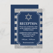 Carte de partie Grey Bar Mitzvah (Devant / Derrière)