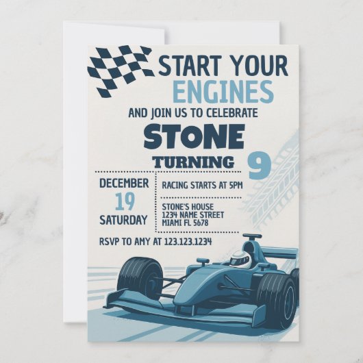 Carte de partie modifiable rapide et amusante (Devant)