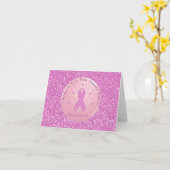 Carte de Parties scintillant à ruban rose pour can (Fleur jaune)