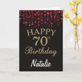 Carte de Parties scintillant Black and Red Gold 70 (Fleur jaune)